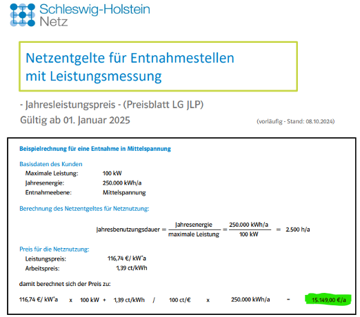 Netzentgelte SH 2025